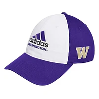 Men's adidas White/Purple Washington Huskies Slouch Adjustable Hat