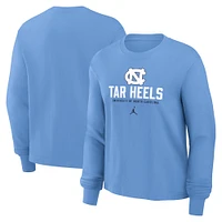 Women's Jordan Brand Carolina Blue North Tar Heels Primetime University Long Sleeve Boxy T-Shirt