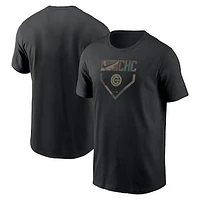 Men's Nike Black Chicago Cubs Camo T-Shirt