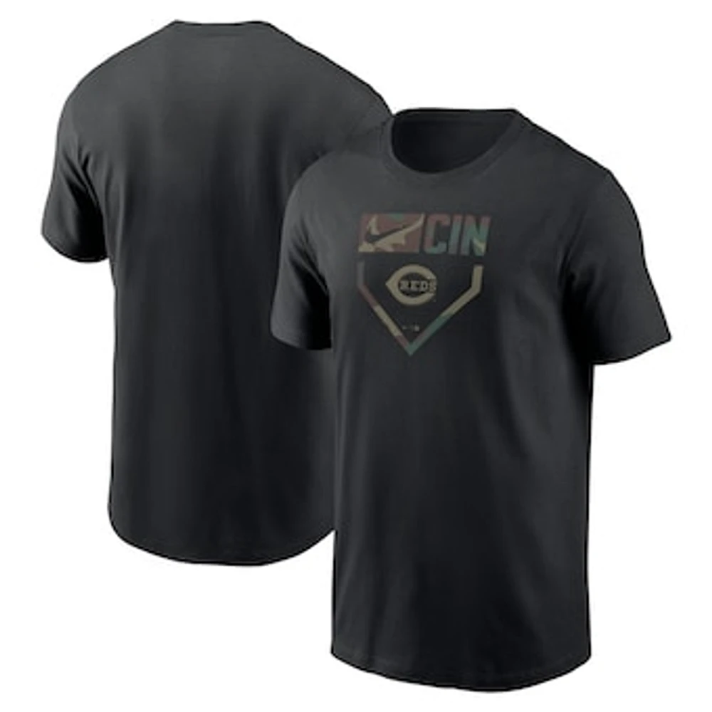 Men's Nike Black Cincinnati Reds Camo T-Shirt