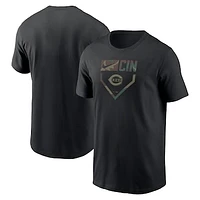 Men's Nike Black Cincinnati Reds Camo T-Shirt