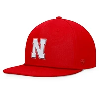 Men's Top of the World Scarlet Nebraska Huskers Fundamental Snapback Hat