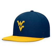 Men's Top of the World Navy West Virginia Mountaineers Fundamental Snapback Hat