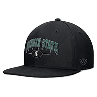 Men's Top of the World Black Michigan State Spartans Bullpen Snapback Hat