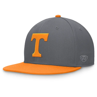 Men's Top of the World Gray/Tennessee Orange Tennessee Volunteers Rally Two-Tone Fitted Hat