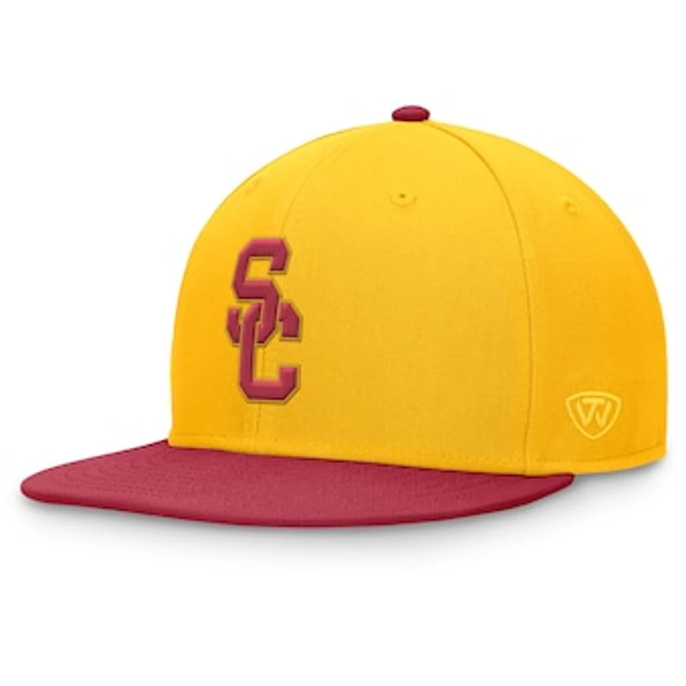 Men's Top of the World Gold/Cardinal USC Trojans Rally Two-Tone Fitted Hat