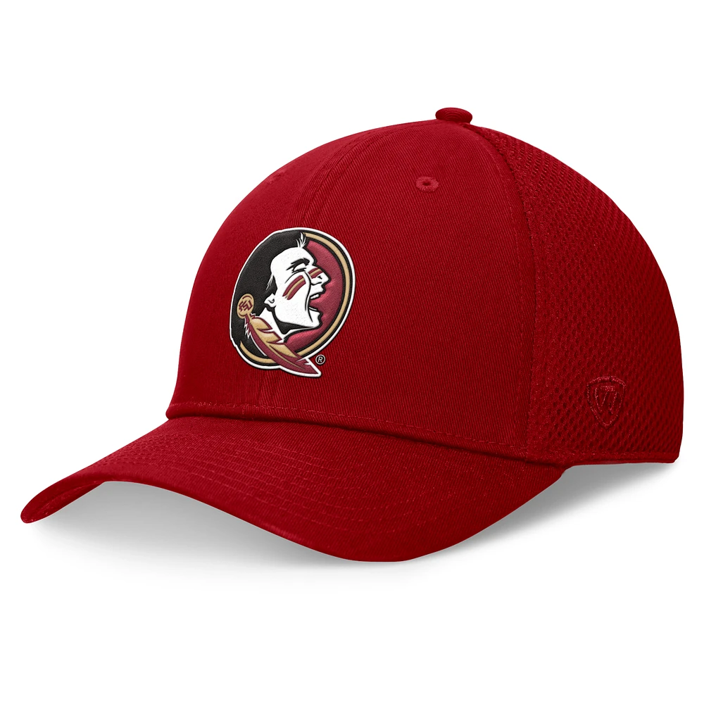 Men's Top of the World Garnet Florida State Seminoles Spacer Flex Hat