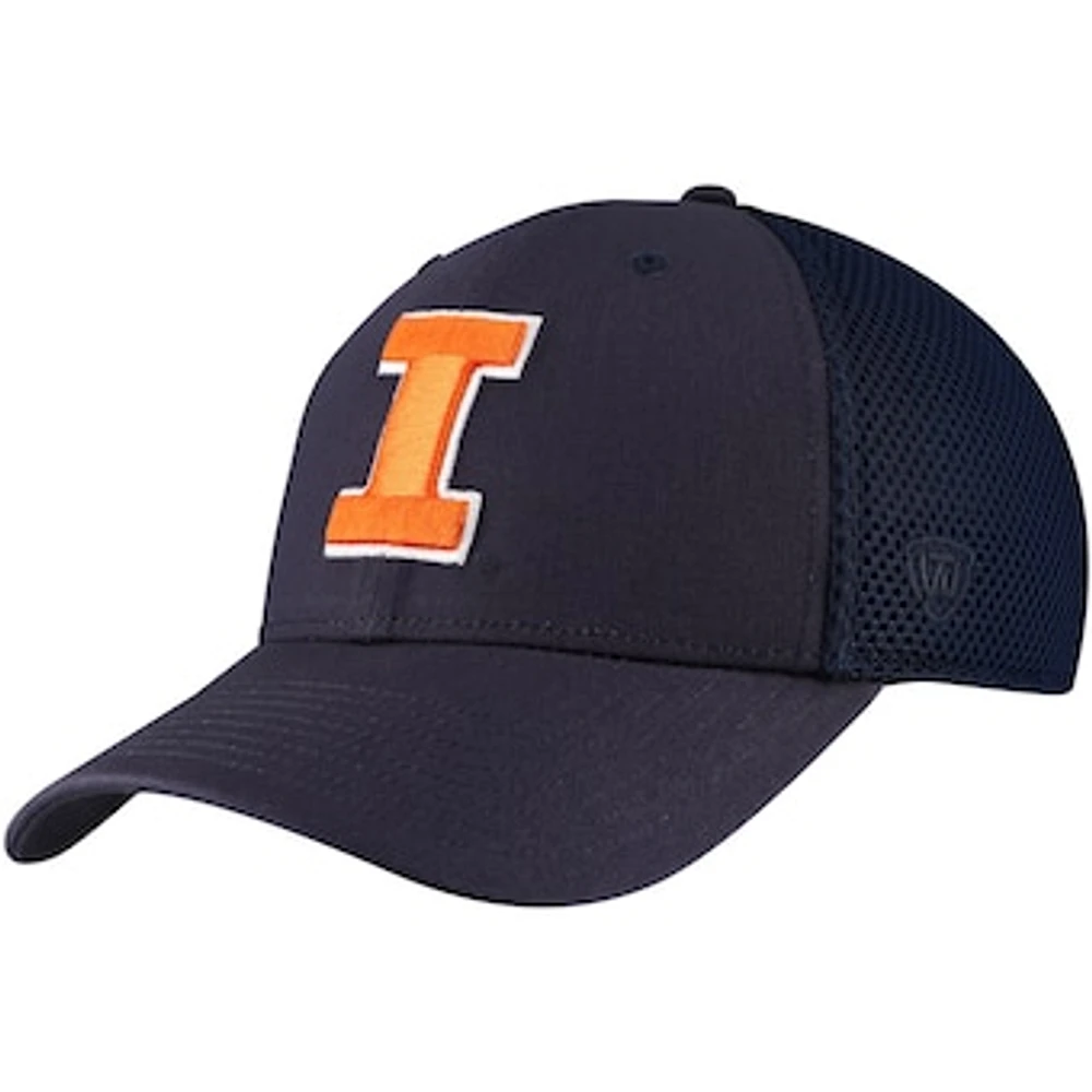 Men's Top of the World Navy Illinois Fighting Illini Spacer Flex Hat