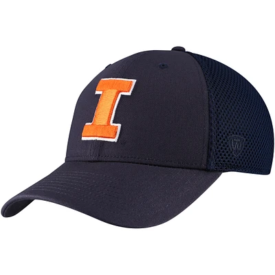 Men's Top of the World Navy Illinois Fighting Illini Spacer Flex Hat