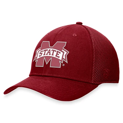 Men's Top of the World Maroon Mississippi State Bulldogs Spacer Flex Hat