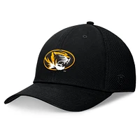 Men's Top of the World Black Missouri Tigers Spacer Flex Hat