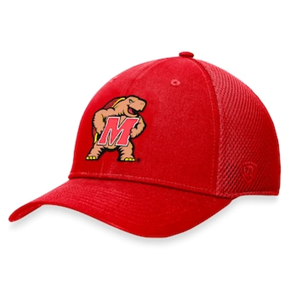 Men's Top of the World Red Maryland Terrapins Spacer Flex Hat