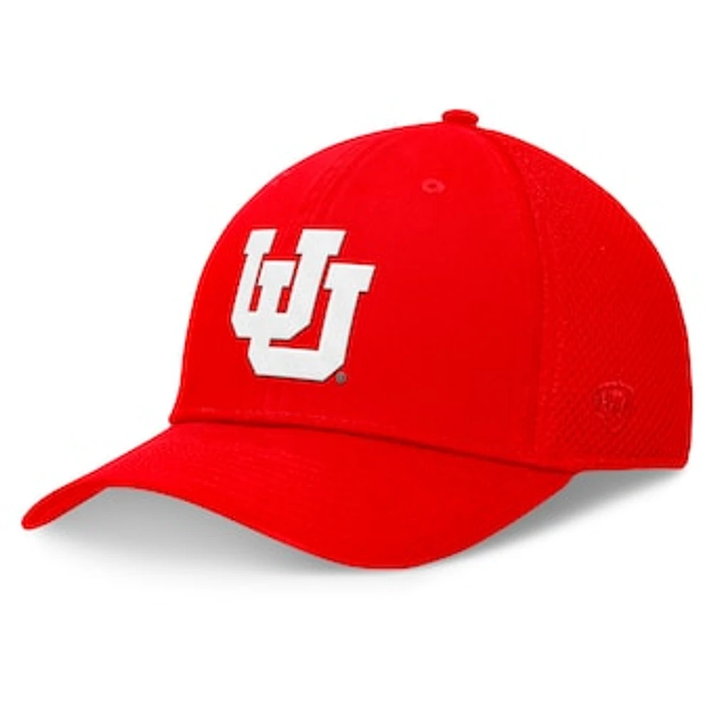 Men's Top of the World Red Utah Utes Spacer Flex Hat