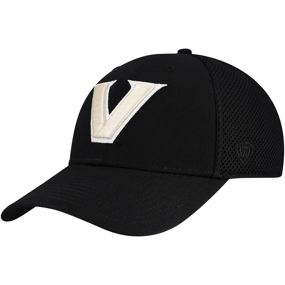 Men's Top of the World Black Vanderbilt Commodores Spacer Flex Hat