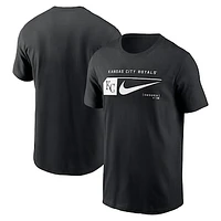 Men's Nike Black Kansas City Royals Fashion Graphic Swoosh T-Shirt