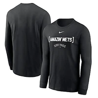 Men's Nike Black New York Mets Local Nickname Long Sleeve T-Shirt