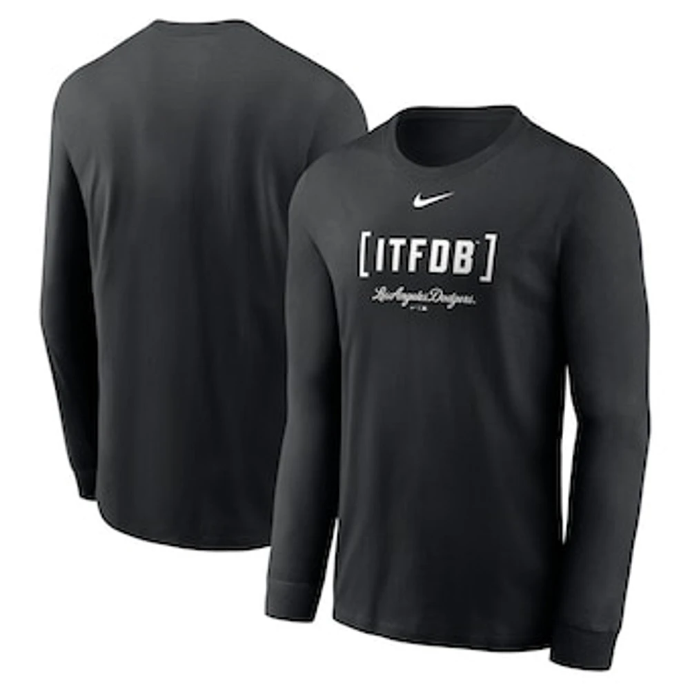 Men's Nike Black Los Angeles Dodgers Local Nickname Long Sleeve T-Shirt