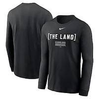 Men's Nike Black Cleveland Guardians Local Nickname Long Sleeve T-Shirt