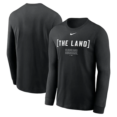 Men's Nike Black Cleveland Guardians Local Nickname Long Sleeve T-Shirt