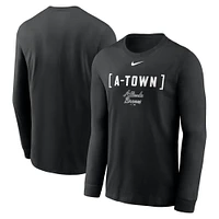 Men's Nike Black Atlanta Braves Local Nickname Long Sleeve T-Shirt