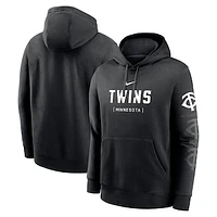 Men's Nike Black Minnesota Twins Fashion Club Pullover Hoodie