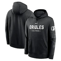 Men's Nike Black Baltimore Orioles Fashion Club Pullover Hoodie