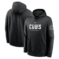 Men's Nike Black Chicago Cubs Fashion Club Pullover Hoodie