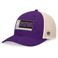 Men's Top of the World Purple/Natural TCU Horned Frogs Bennett Trucker Adjustable Hat