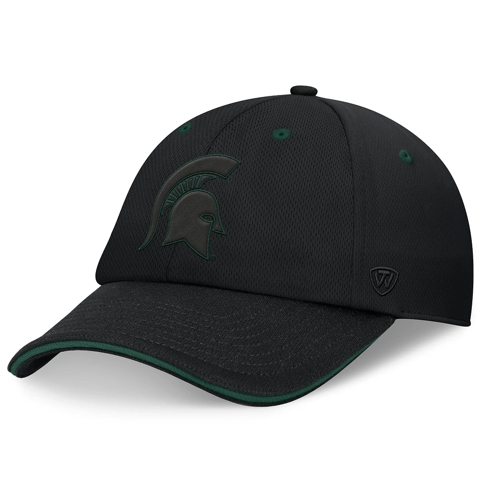 Men's Top of the World Black Michigan State Spartans Release Adjustable Hat