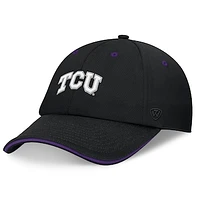 Men's Top of the World Black TCU Horned Frogs Release Adjustable Hat