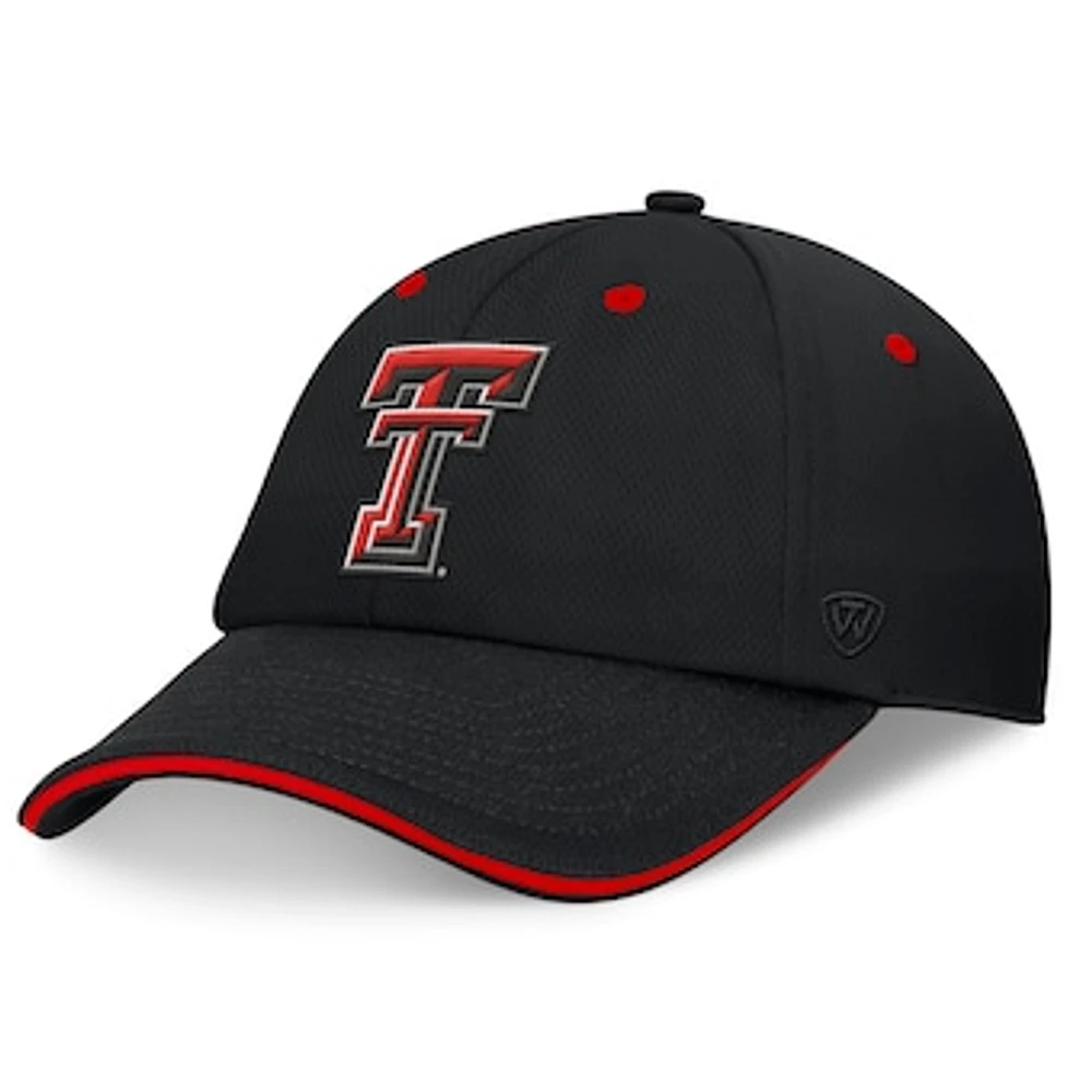 Men's Top of the World Black Texas Tech Red Raiders Release Adjustable Hat