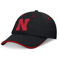 Men's Top of the World Black Nebraska Huskers Release Adjustable Hat