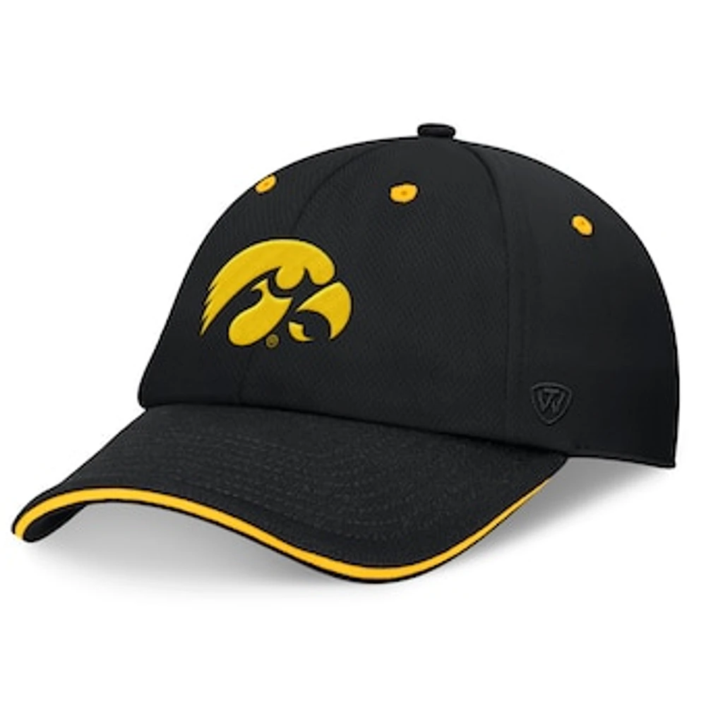 Men's Top of the World Black Iowa Hawkeyes Release Adjustable Hat