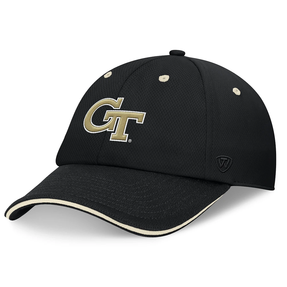 Men's Top of the World Black Georgia Tech Yellow Jackets Release Adjustable Hat