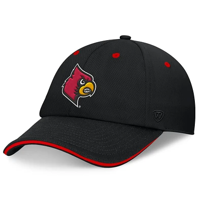 Men's Top of the World Black Louisville Cardinals Release Adjustable Hat