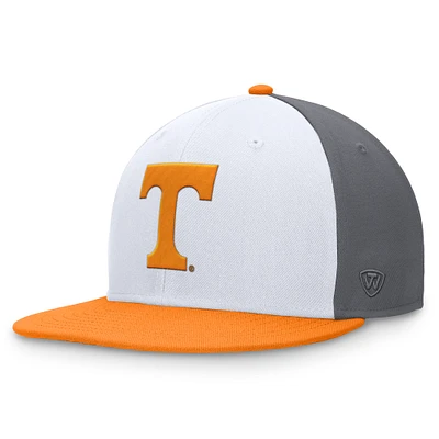 Men's Top of the World White/Tennessee Orange Tennessee Volunteers Tri-Tone Heritage Collector Fitted Hat