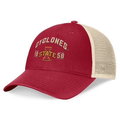 Men's Top of the World Cardinal Iowa State Cyclones Heritage Waylon Trucker Adjustable Hat