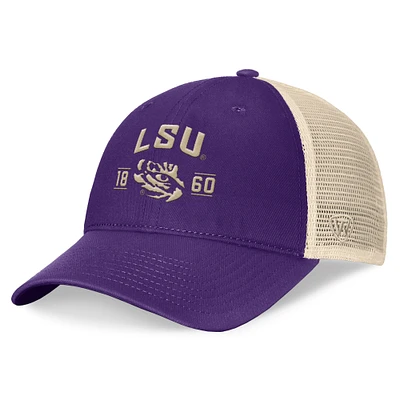 Men's Top of the World Purple LSU Tigers Heritage Waylon Trucker Adjustable Hat