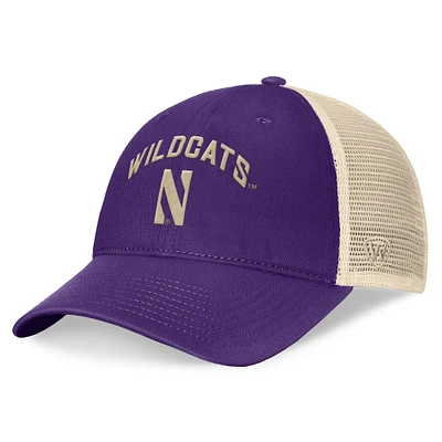 Men's Top of the World Purple Northwestern Wildcats Heritage Waylon Trucker Adjustable Hat