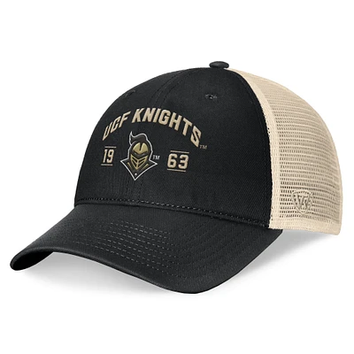 Men's Top of the World Black UCF Knights Heritage Waylon Trucker Adjustable Hat