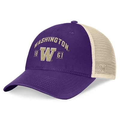 Men's Top of the World Purple Washington Huskies Heritage Waylon Trucker Adjustable Hat