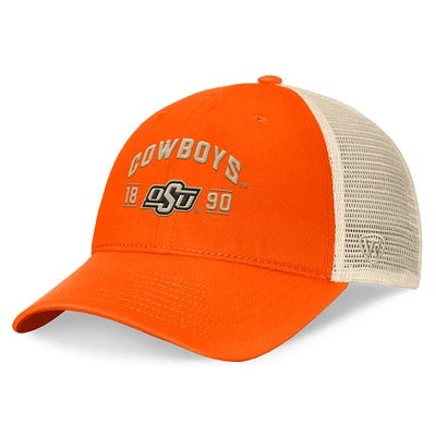 Men's Top of the World Orange Oklahoma State Cowboys Heritage Waylon Trucker Adjustable Hat