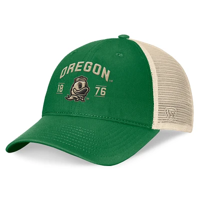 Men's Top of the World Green Oregon Ducks Heritage Waylon Trucker Adjustable Hat