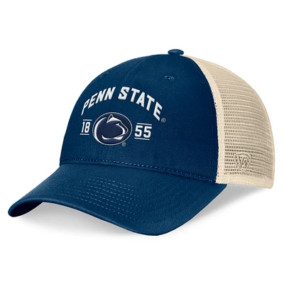 Men's Top of the World Navy Penn State Nittany Lions Heritage Waylon Trucker Adjustable Hat