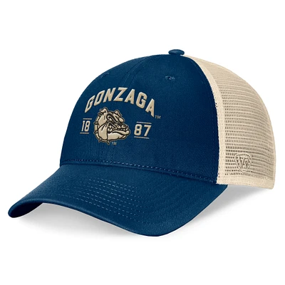 Men's Top of the World Navy Gonzaga Bulldogs Heritage Waylon Trucker Adjustable Hat