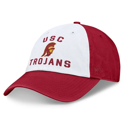 Men's Top of the World White/Cardinal USC Trojans Heritage Weston Adjustable Hat