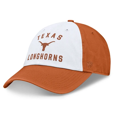 Men's Top of the World White/Texas Orange Texas Longhorns Heritage Weston Adjustable Hat