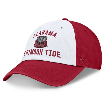 Men's Top of the World White/Crimson Alabama Crimson Tide Heritage Weston Adjustable Hat