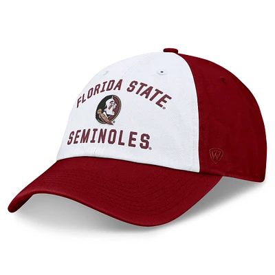 Men's Top of the World White/Garnet Florida State Seminoles Heritage Weston Adjustable Hat