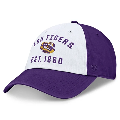 Men's Top of the World White/Purple LSU Tigers Heritage Weston Adjustable Hat